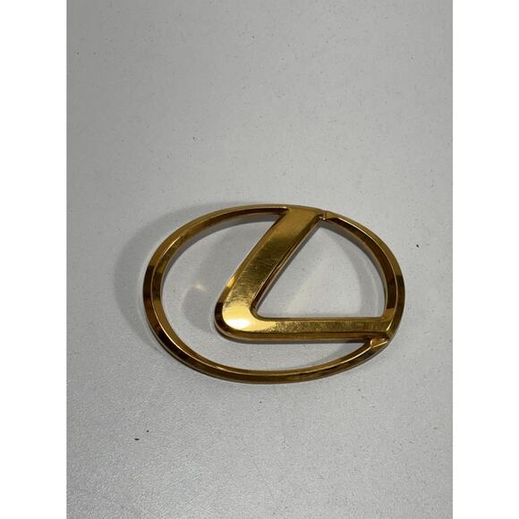 1990-2000s Lexus L Chrome Emblem OEM ABS 8346 8347 7973 Color Gold - Picture 1 of 4
